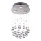 Modern Home 19.75&#x22; Clear and Silver Ceiling Light Fixture